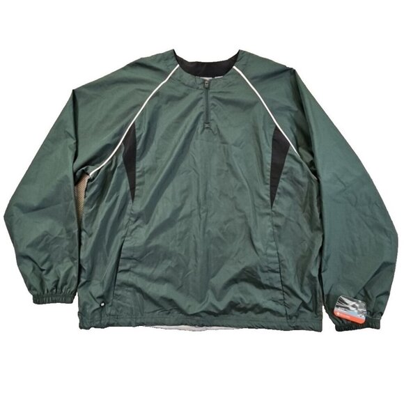 Holloway 1/4 Zip Pullover Men's XL Green Black LS Jersey Lined New NWT Athletic - Picture 1 of 16